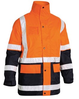 BISLEY BJ6377HT TTMC TAPED HI VIS 5 IN 1 RAIN JACKET